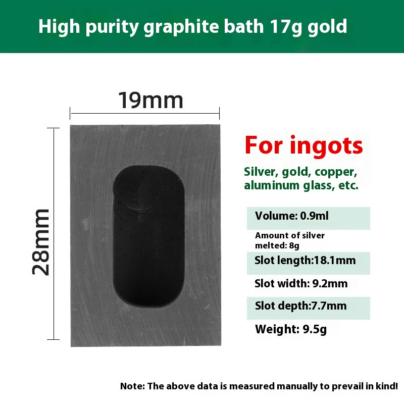 New Graphite Ingot Casting Mold Combo Mould for Melting Refining Gold Silver