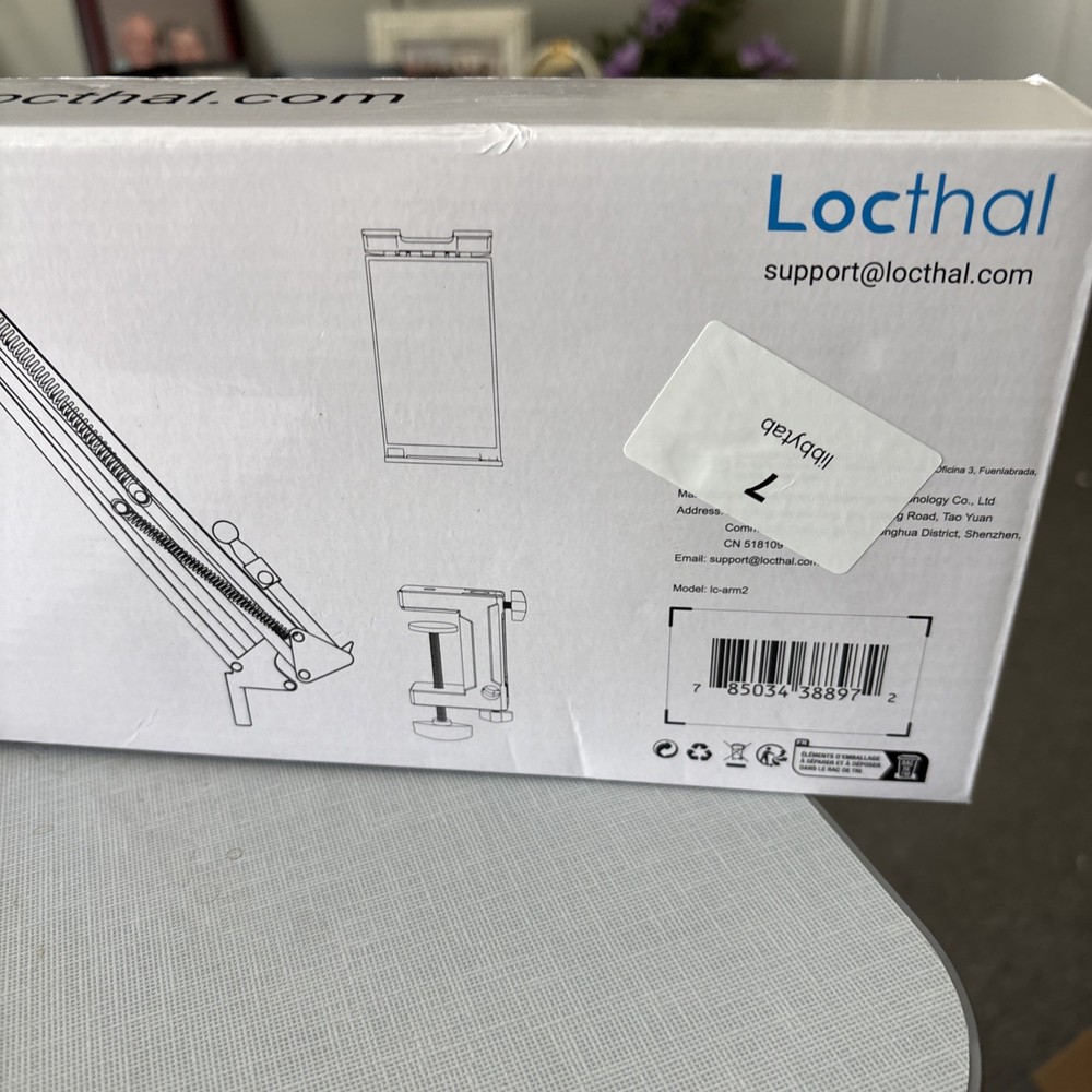 Adjustable Long Arm Clamp Desktop Tablet Stand with 360 Rotation