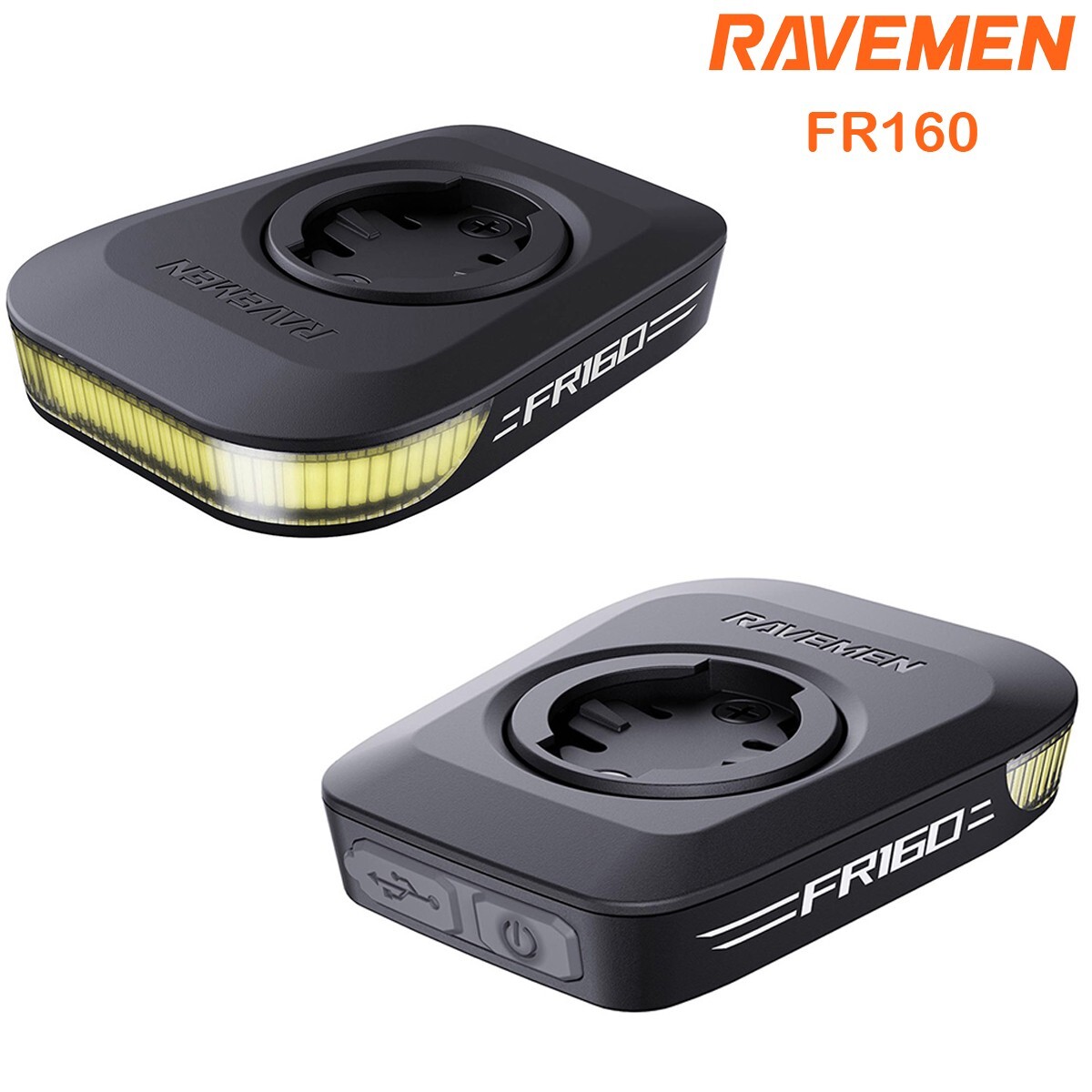 RAVEMEN FR160 OUT-FRONT BIKE HEAD LIGHT FOR GARMIN BICYCLE EYE-CATCHING FLASHING