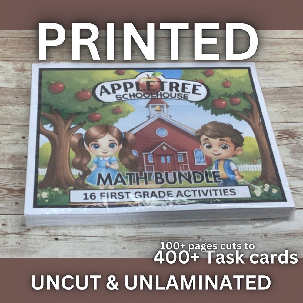 Math - First Grade Learning Bundle - 16 Activity Card sets  - #03 (PRINTED ONLY)