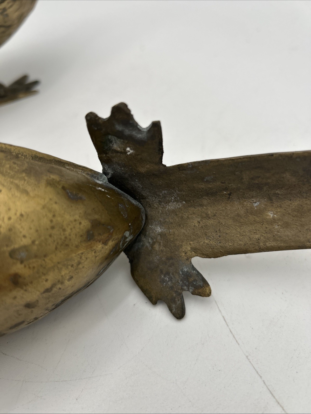 Vintage Pair of SOLID BRASS Pheasant Birds MCM Bird Decor Figurine Old