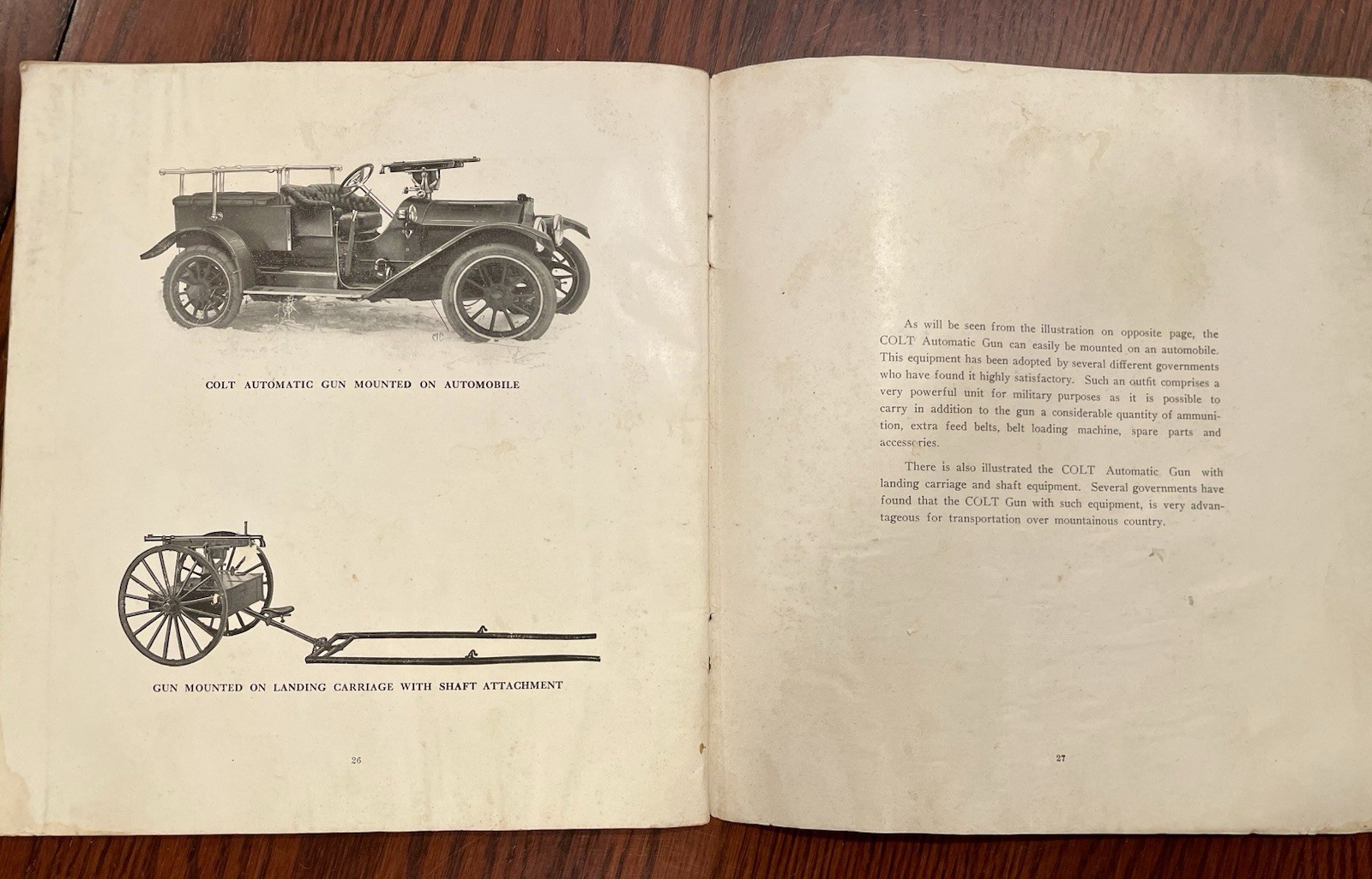 RARE~Antique~COLT’s AUTOMATIC (MACHINE) GUN MODEL 1914 MANUAL WW1~ORIGINAL!!