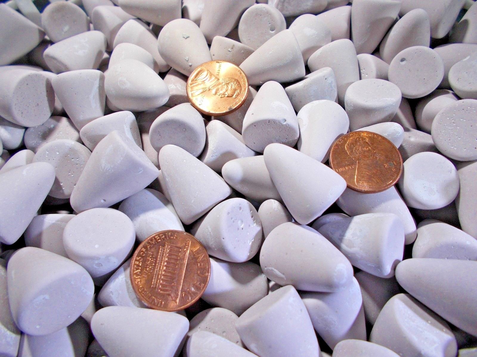 PORCELAIN TUMBLING MEDIA Polish Finish Metal in VIBRATORY ROTARY TUMBLER, 4 Lbs