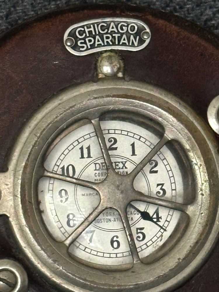Chicago Spartan GUARDS DETEX LEATHER Time Clock
