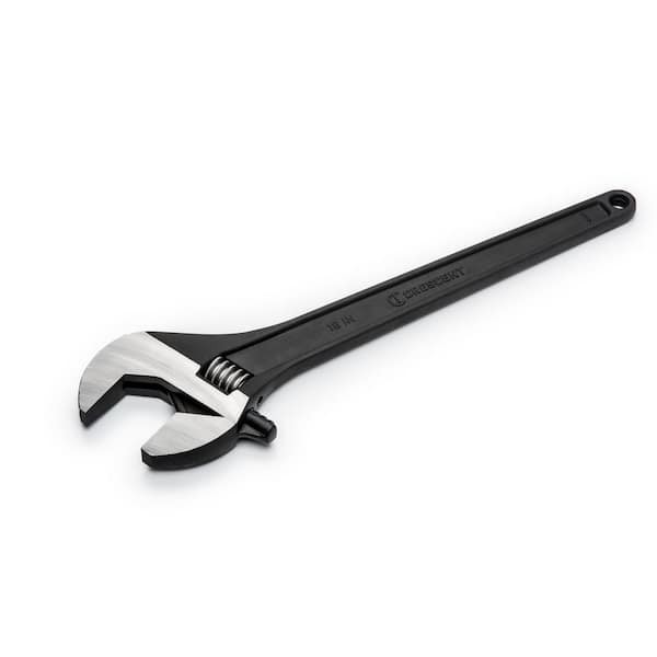 18 In. Black Oxide Adjustable Wrench.