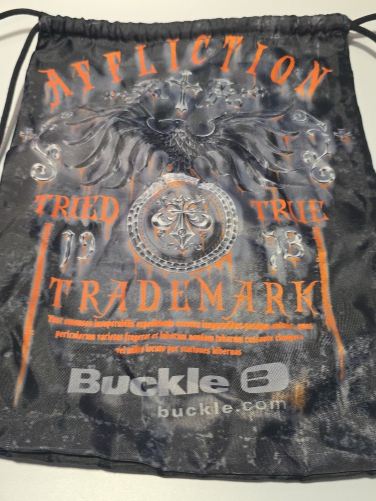 AFFLICTION Light Weight Drawstring Back Pack/Bag. [C3]