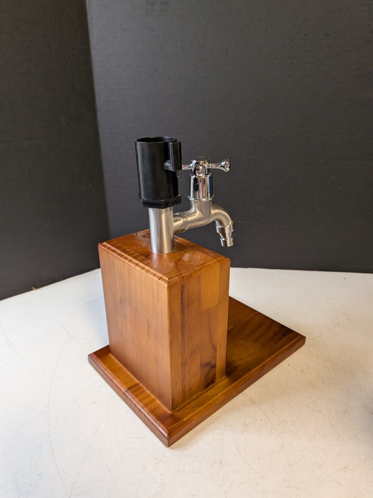 wood small keg dispenser