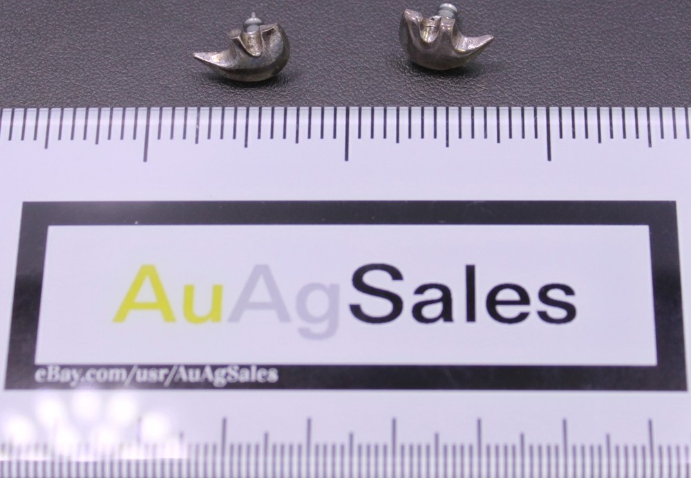 Sterling Silver Bear Post Earrings (Backs Not Silver)