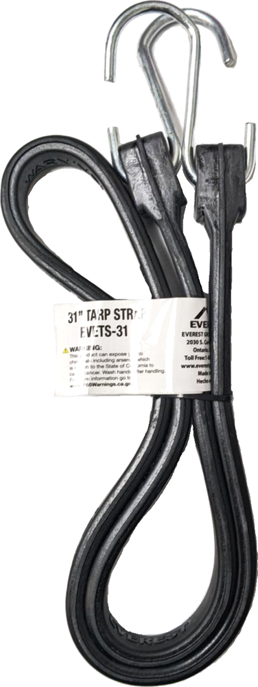 30pc 31in Rubber Tarp Straps with S-Hooks
