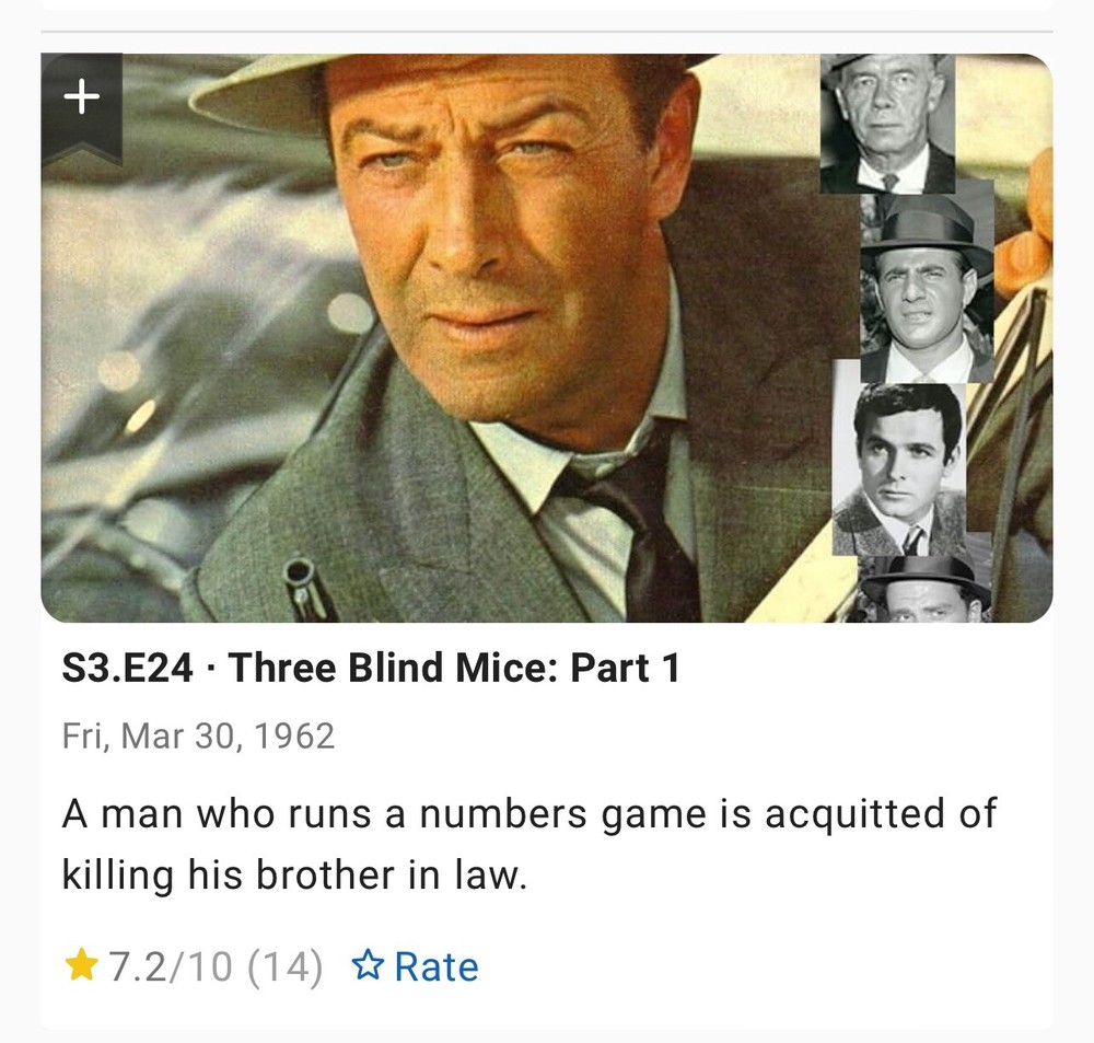 Robert Taylor’s Detectives Original TV Script