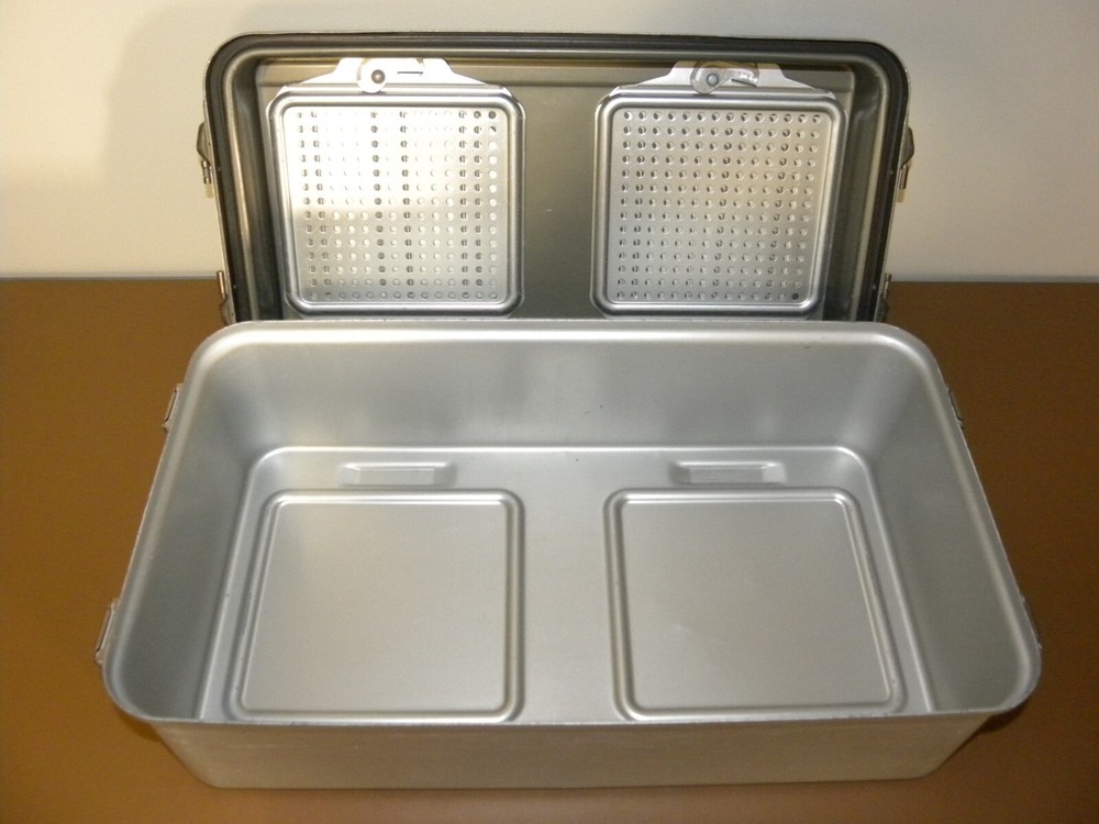 V. Mueller Genesis CD3-9CDL 23"x12"x9" Solid Sterilization Container w/ Basket