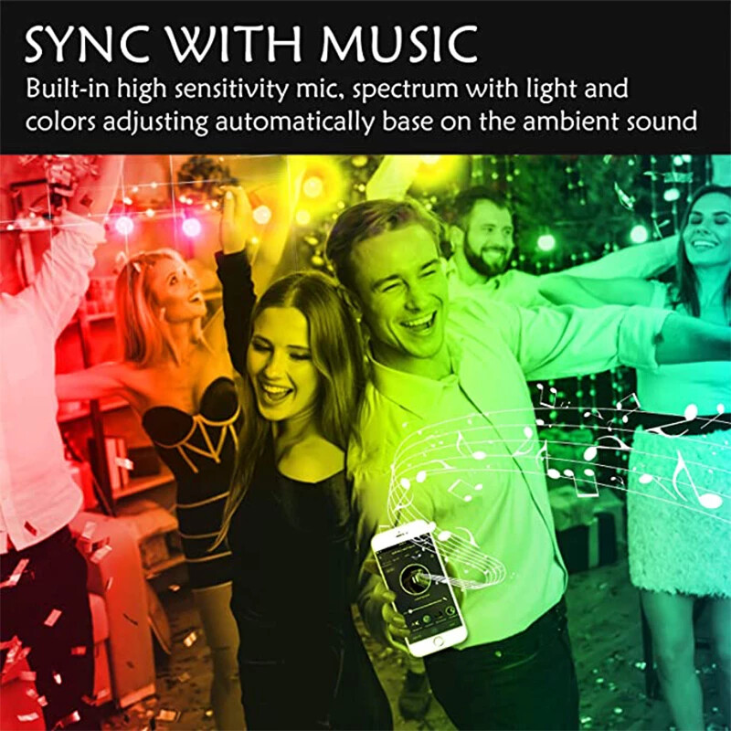 LED Strip 2m RGBIC WS2812b Remote Control Chasing Effect