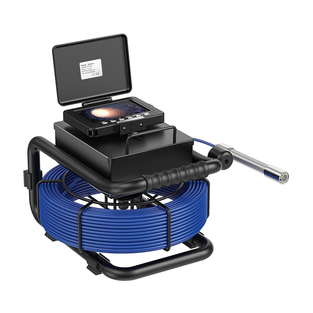 20M Pipe Inspection Camera with 512Hz Transmitter Sewer Camera Self Leveling 5"