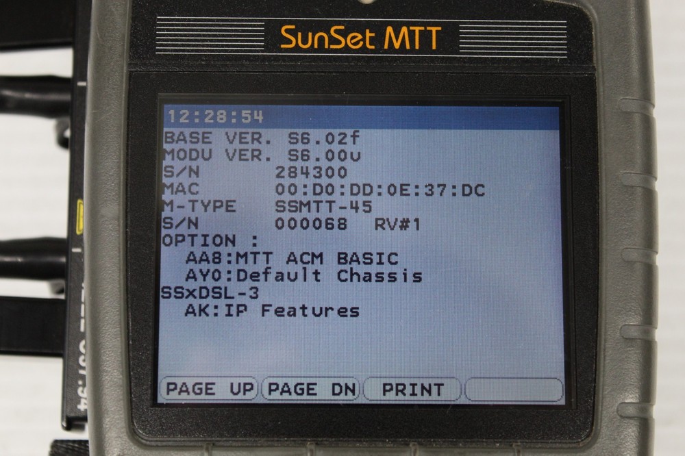 Sunrise Telecom SunSet MTT SSMTT-45 Basic Color Handheld Test Set w/accessor Bag