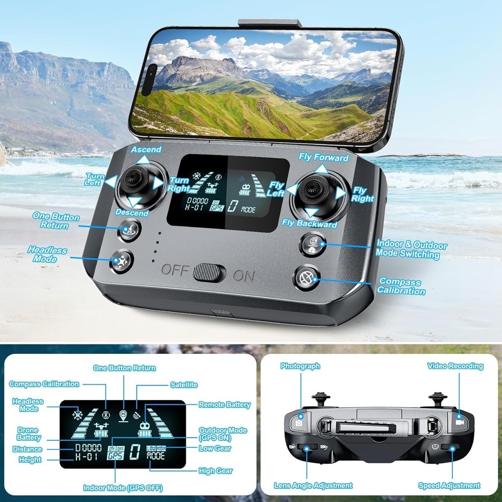 Compact 4K Drone with Gesture Control - Ultimate 46 Mins Flight Experience