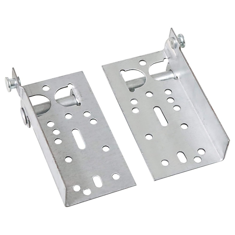 2 Pack Garage Door Bottom Lifting Brackets Without Fasteners and Silver