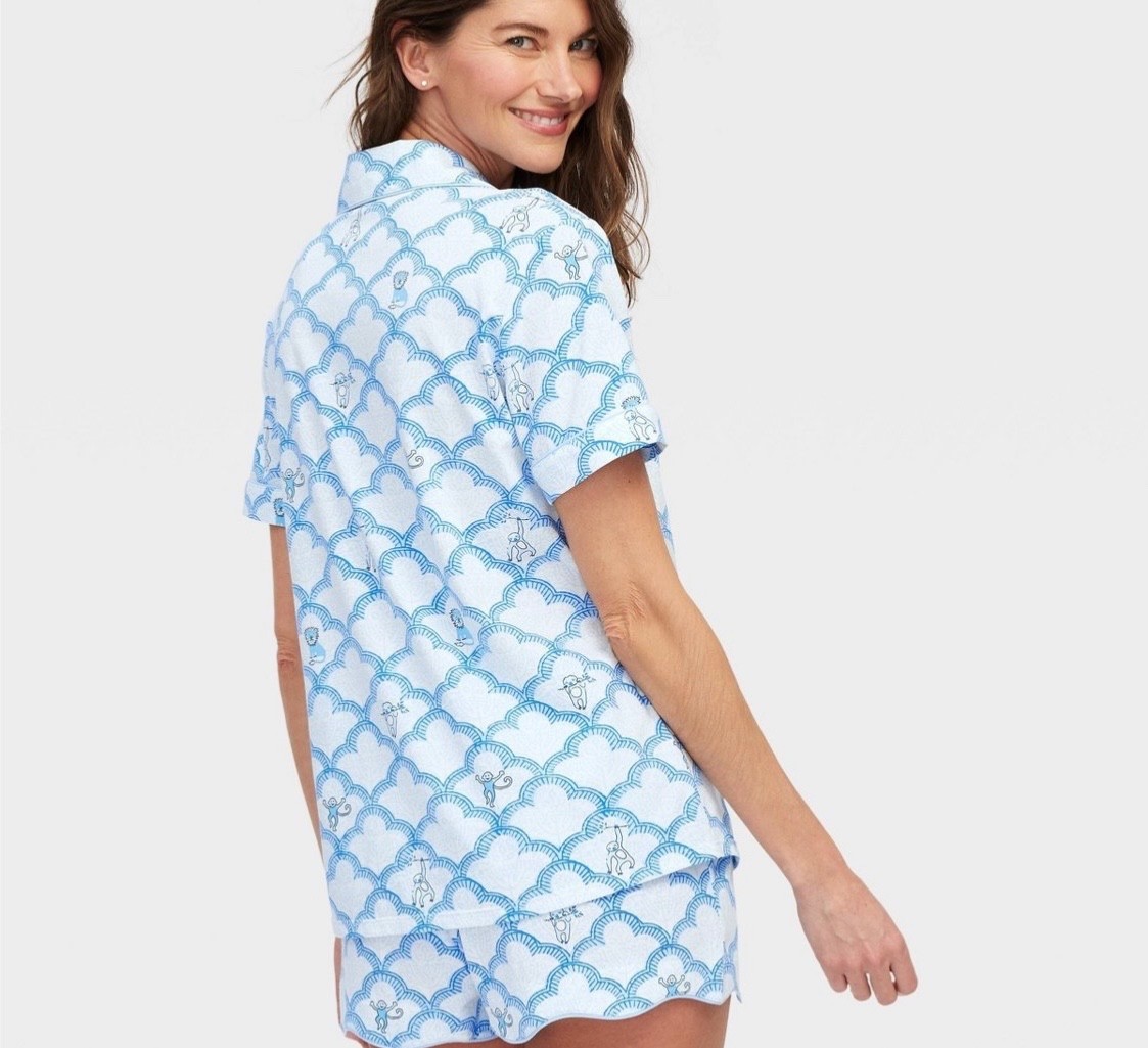 Roller Rabbit x Target Women’s Size M Geo Trellis Short Sleeve Short Pajama Set