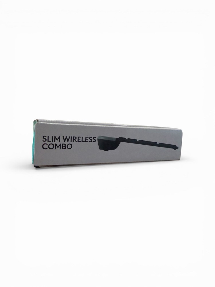 NEW Sealed Logitech Slim Wireless Combo Portable Black Silver Keyboard & Mouse