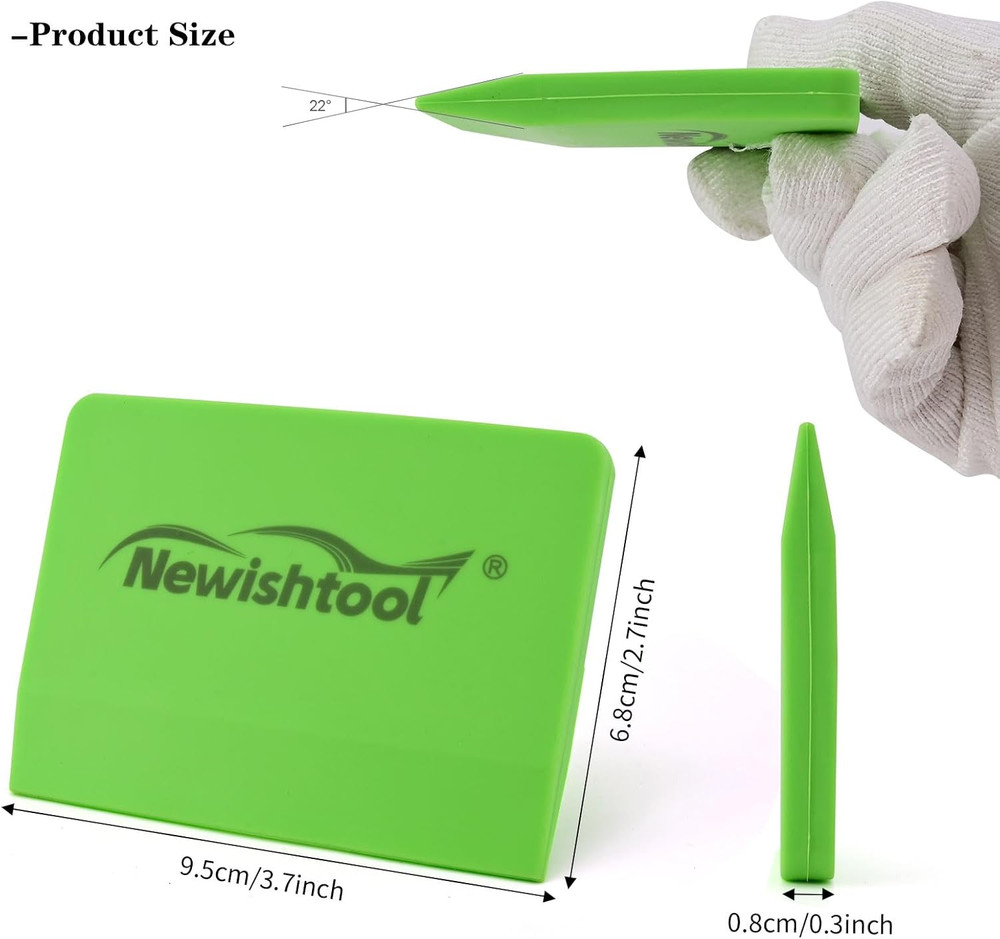 Soft Silicone Squeegee, Small V-Blade Scraper for Window Film Application & Wate