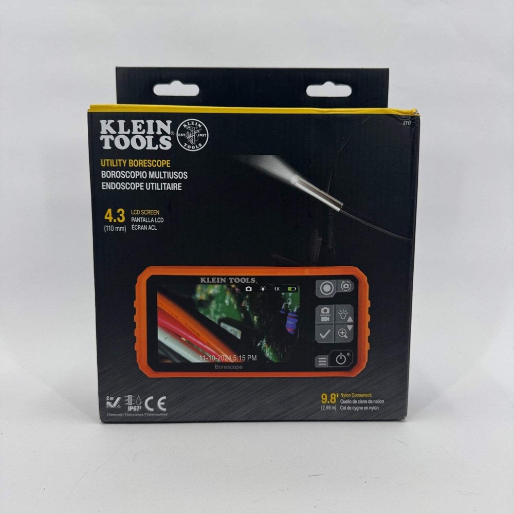 New Klein Tools Utility Borescope 1225aj-a1 Tool ET17