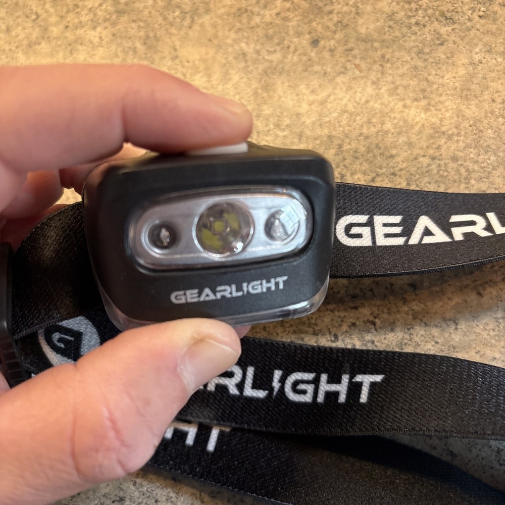 GearLight LED Headlamp Flashlight - Hiking - Camping - Outdoors Red Light Blink