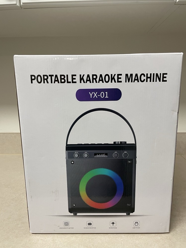 Karaoke Machine with 2 Wireless Microphones & Remote Control, Speaker Audio