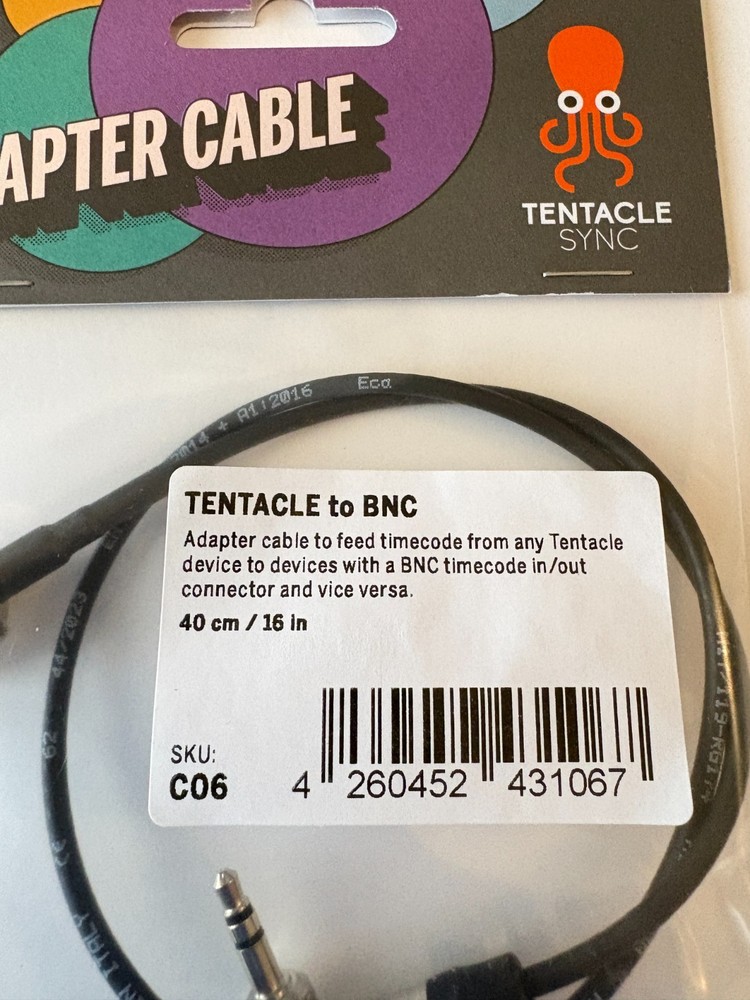 New Genuine Tentacle Sync to BNC Timecode Cable
