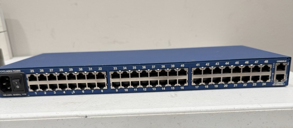 Cyclades TS3000 48-Port Console Server Rackmount UNTESTED As-Is