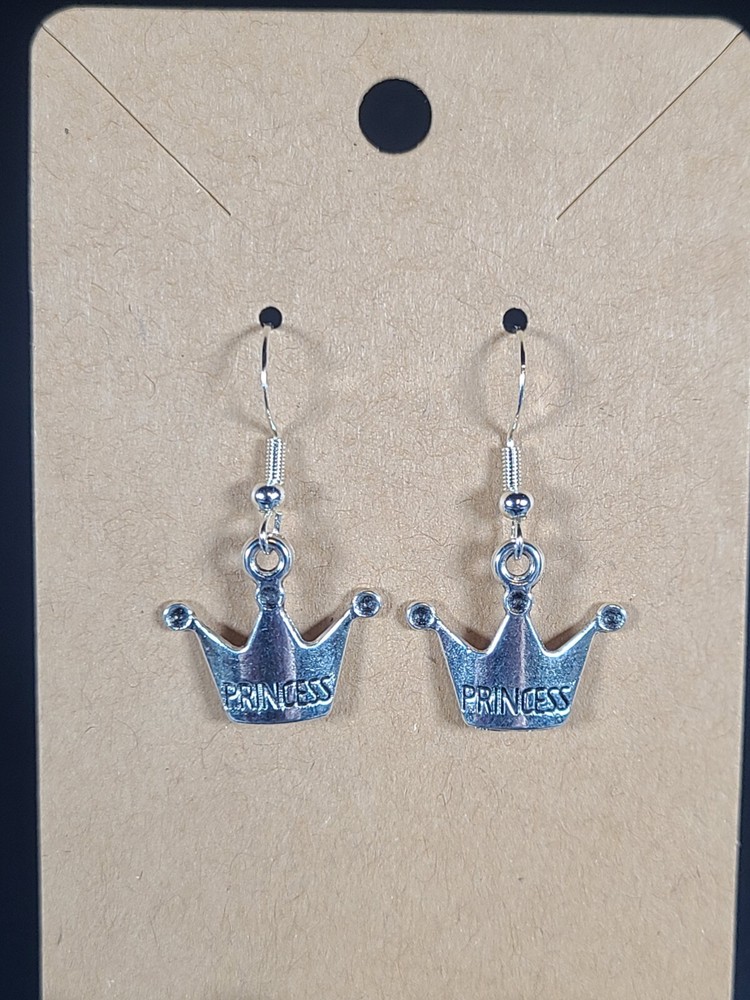 Princess Crown Earrings - 925 Fish Hooks