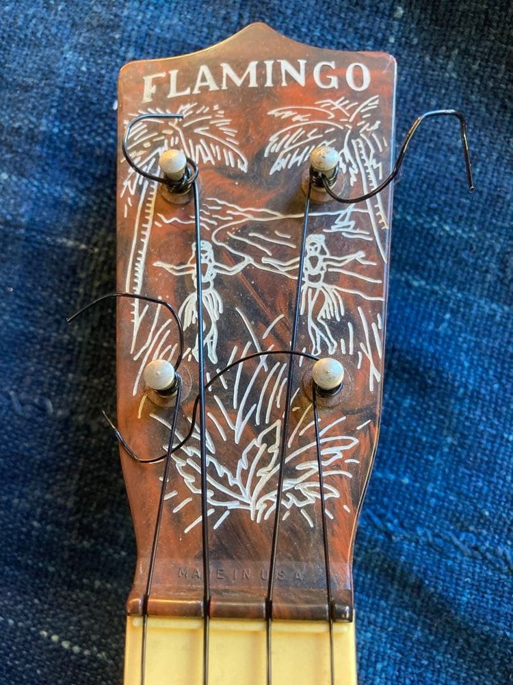 1950's Flamingo Plastic Ukulele