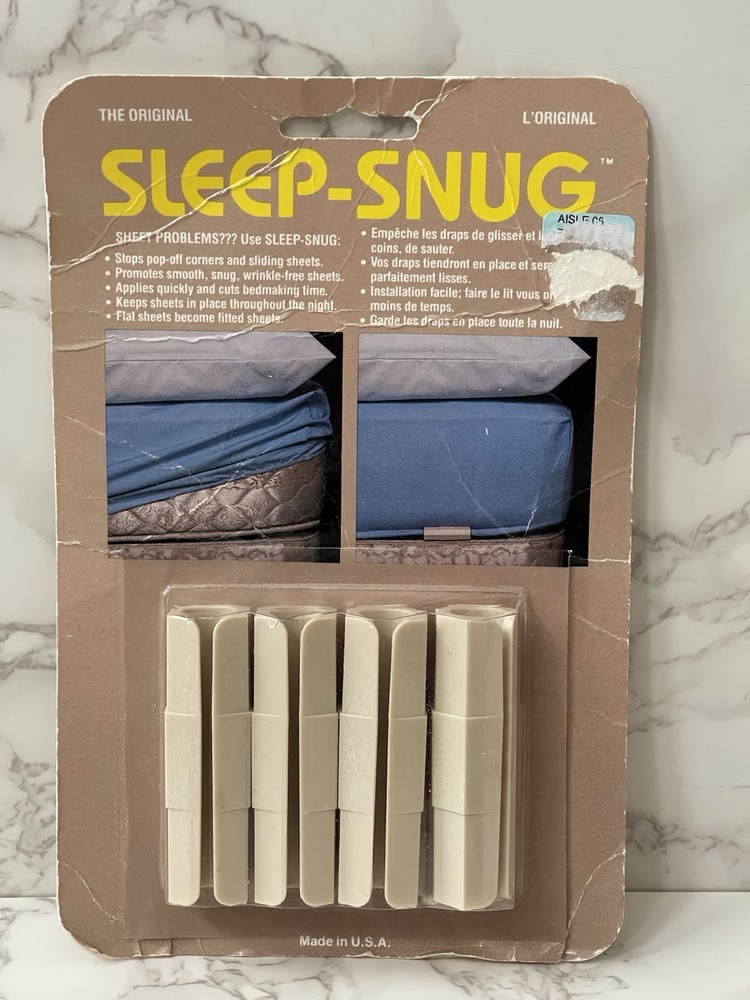 Sleep Snug Plastic Bed Sheet Holder 4 Piece Pack Open Package Keep Sheets Snug