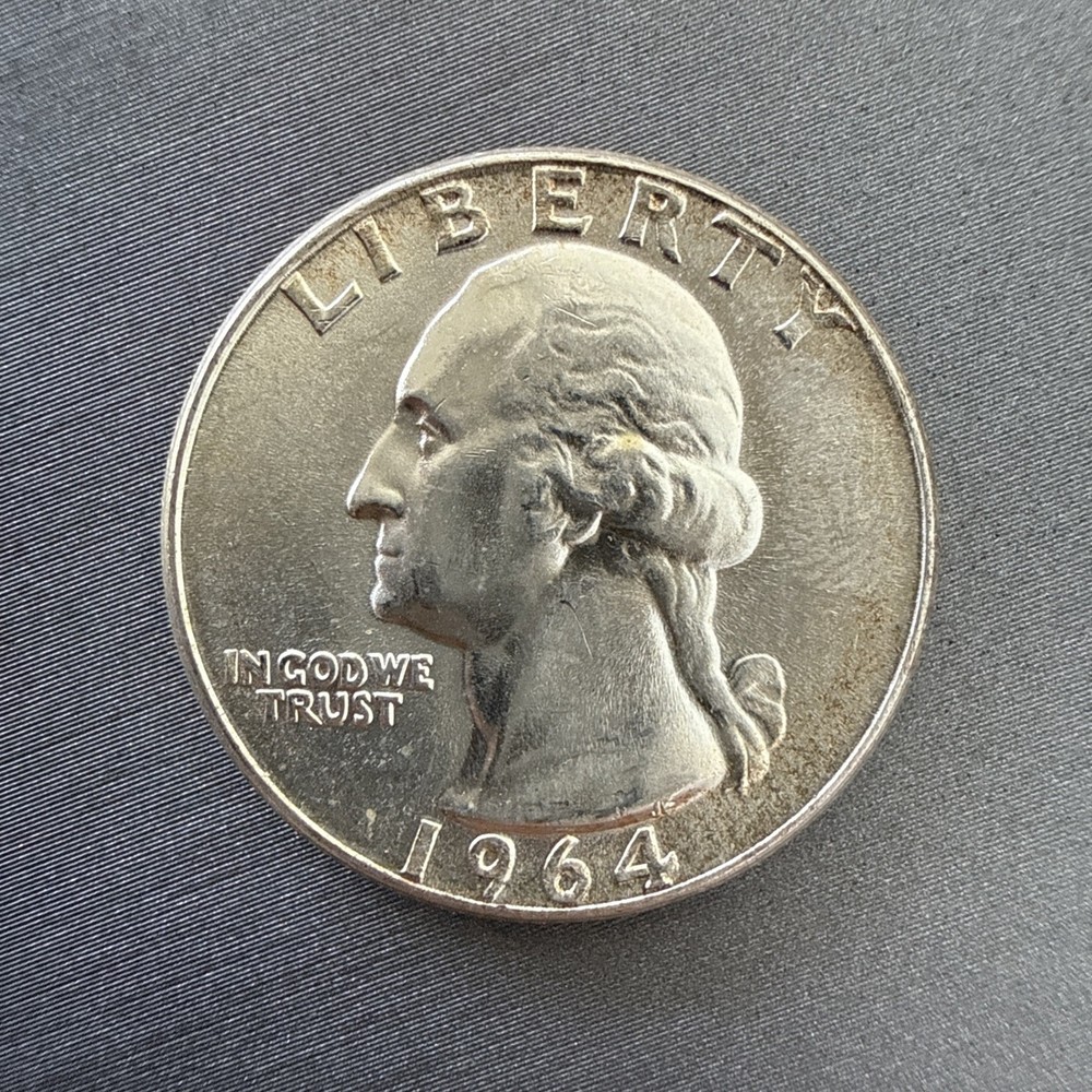 1964 P 4 Silver Washington Quarters