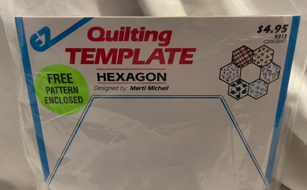 2 EZ Quilting Templates - Dresden Plate & Hexagons - 2 Plates - EUC