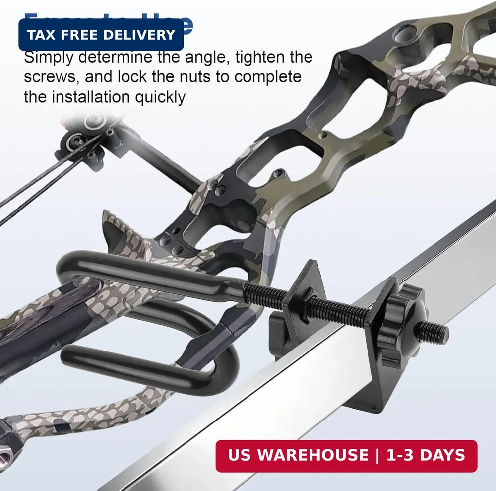 QCG Tree Stand Bow Holder - 360 Fork Rotation Angle Crossbow Holder Archery Comp