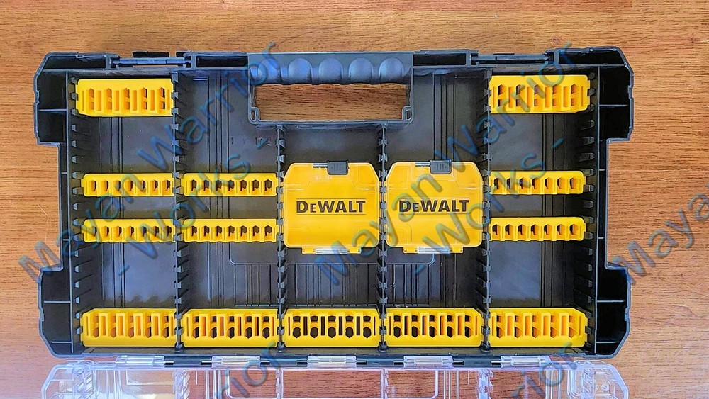 DEWALT Large Tough Case Bit Tip Storage Organizer Stackable & Interlocking