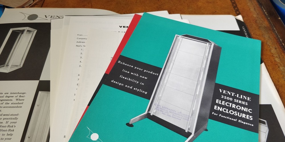 1950s Vent RaK Inc ~ Catalog / Data Sheets ~ Electronic Enclosures Storage