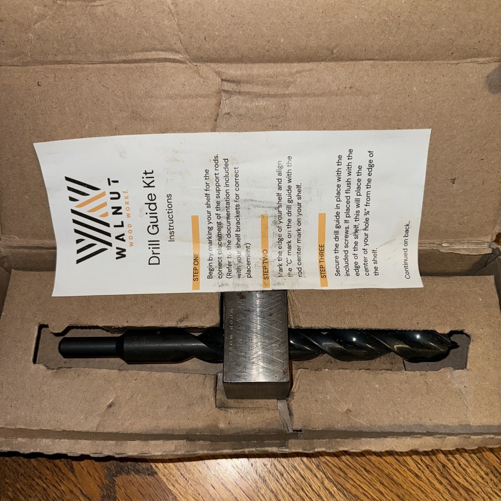 Walnut Woodworks Drill Guide Kit Floating Shelf Guide Kit (X3)