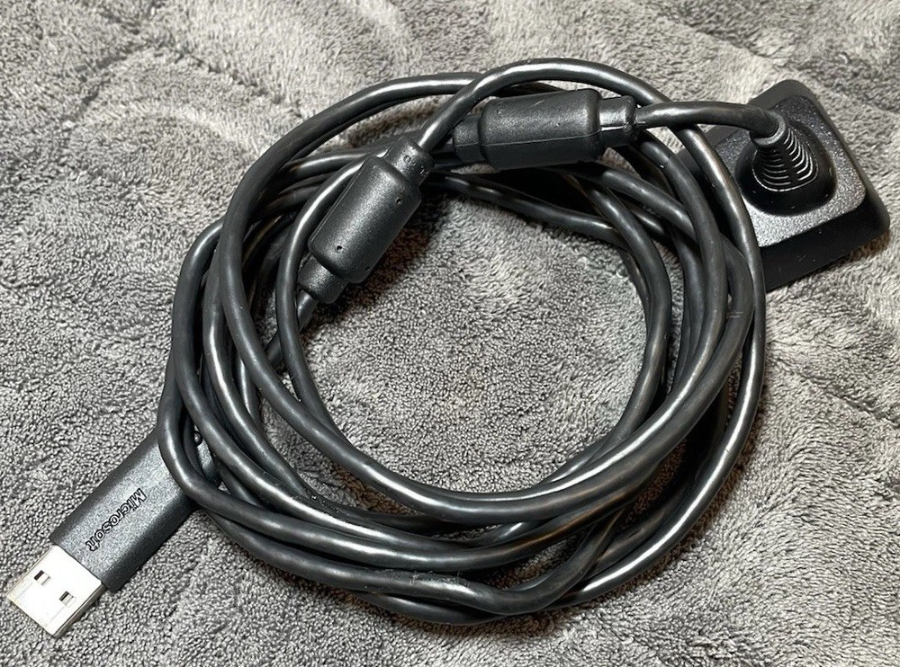 Microsoft Xbox 360 OEM Play & Charge Controller USB Charging Cable Black