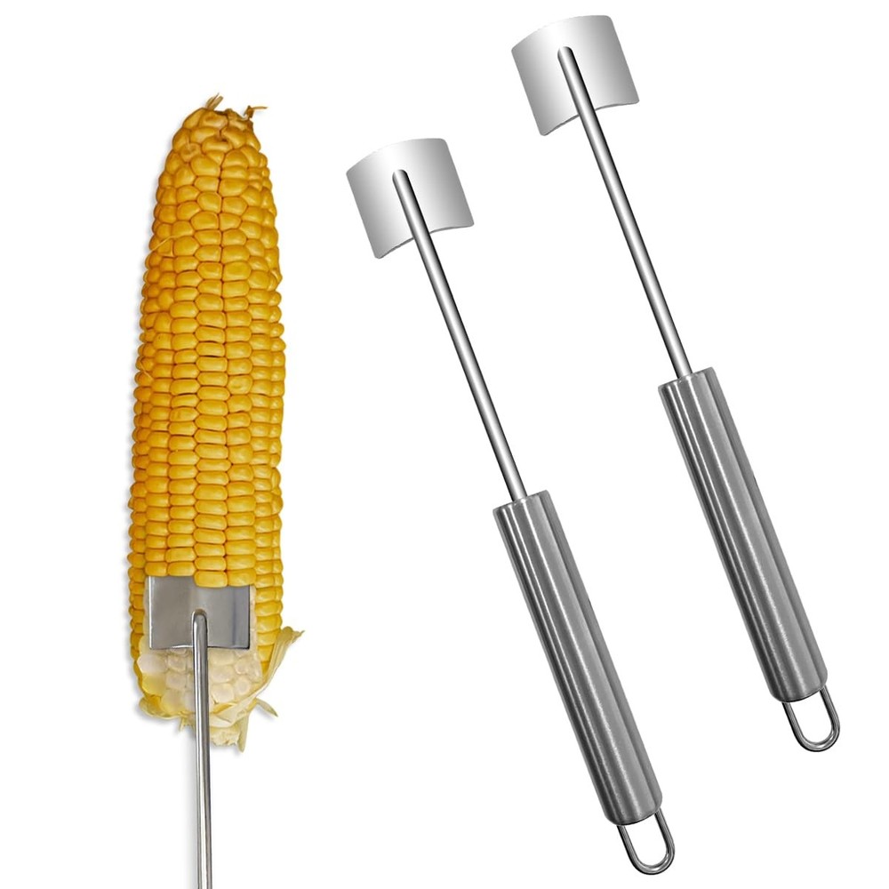 2pack Long Handle Corn Stripping Tool,Corn on the Cob Remover,Corn Peeler for...