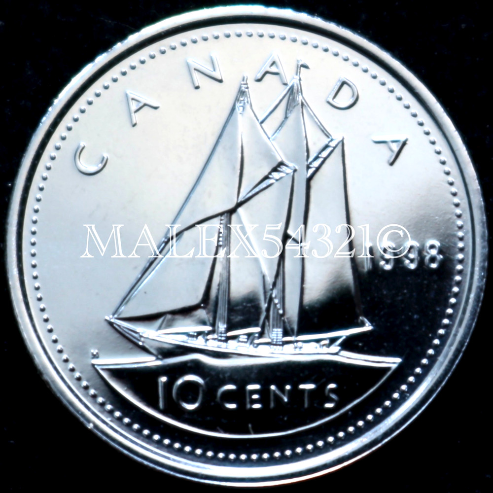 🇨🇦​ RARE 1998W CANADA 10 CENTS UNCIRCULATED FROM MINT SET