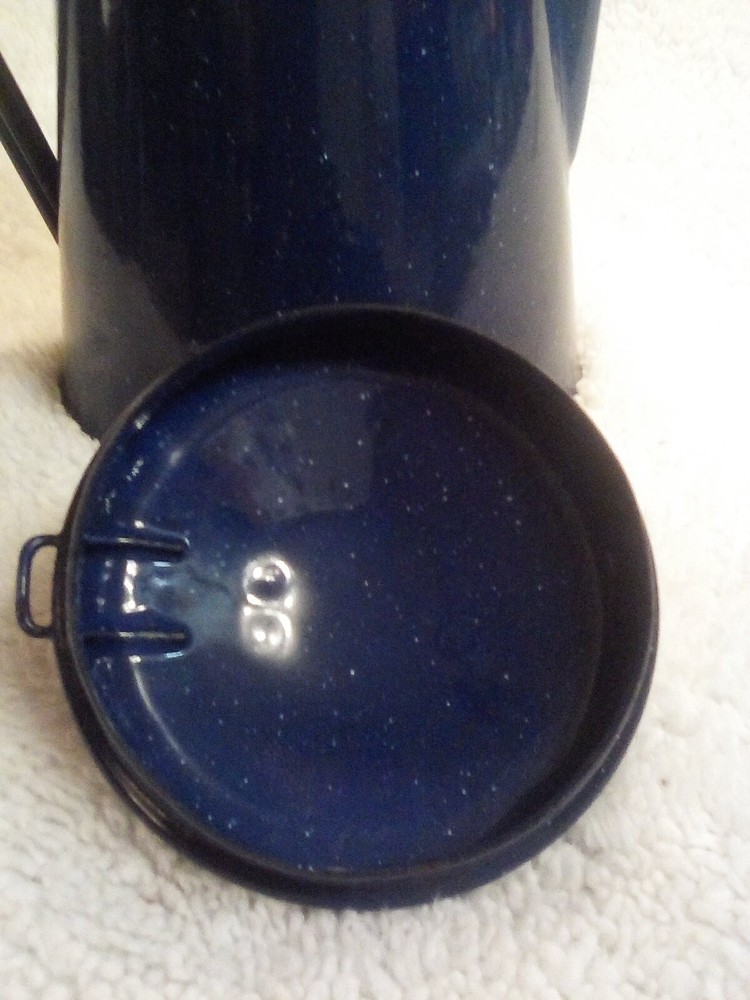 blue enamel coffee pot