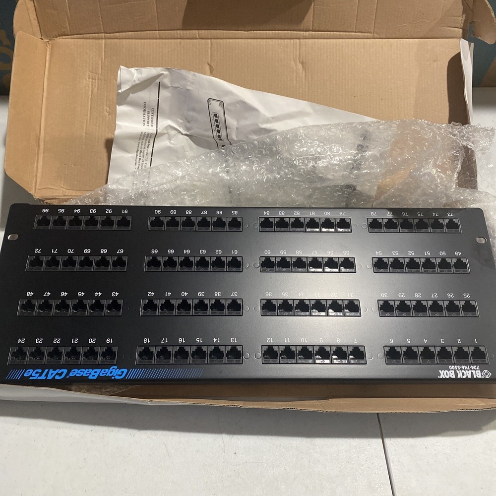 Black Box GigaBase CAT5e 96-Port Patch Panel- JPM910A-R4