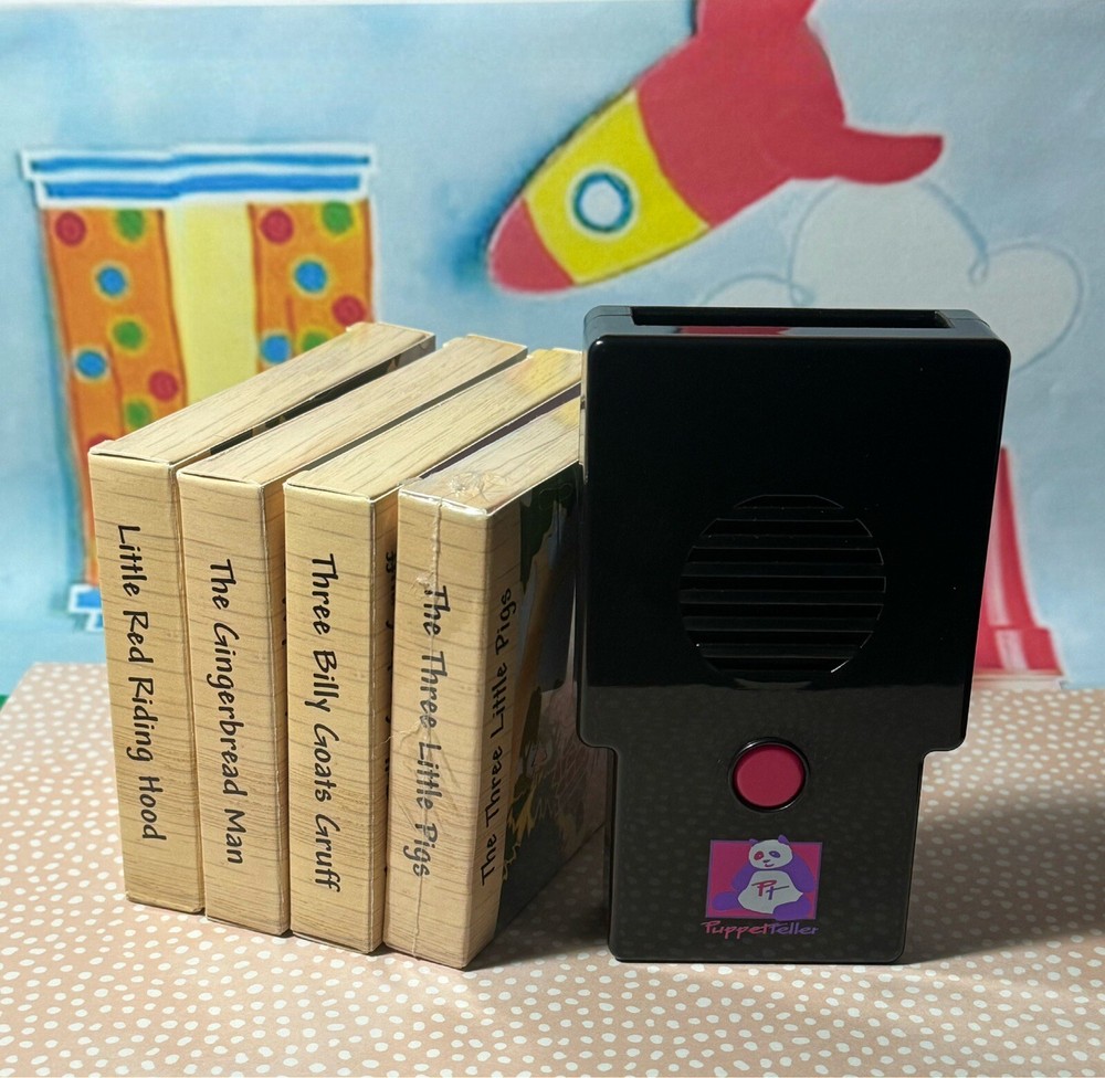 Puppet Teller Story  4 Cartridges+Reader Works!Excellent Condition