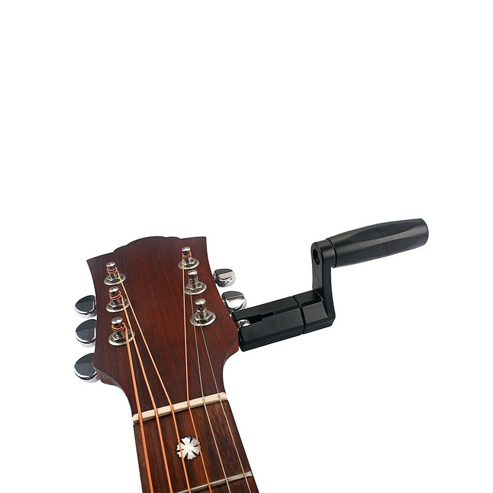 Multifunction Guitar String Winder Bridge Pin Remover Speed Peg Puller Black