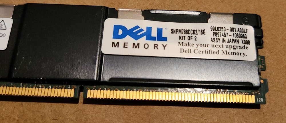 ELPIDA 8GB 4RX4 PC2 5300F-555 SERVER MEMORY, EBE82FF4A1RQ-6E-E