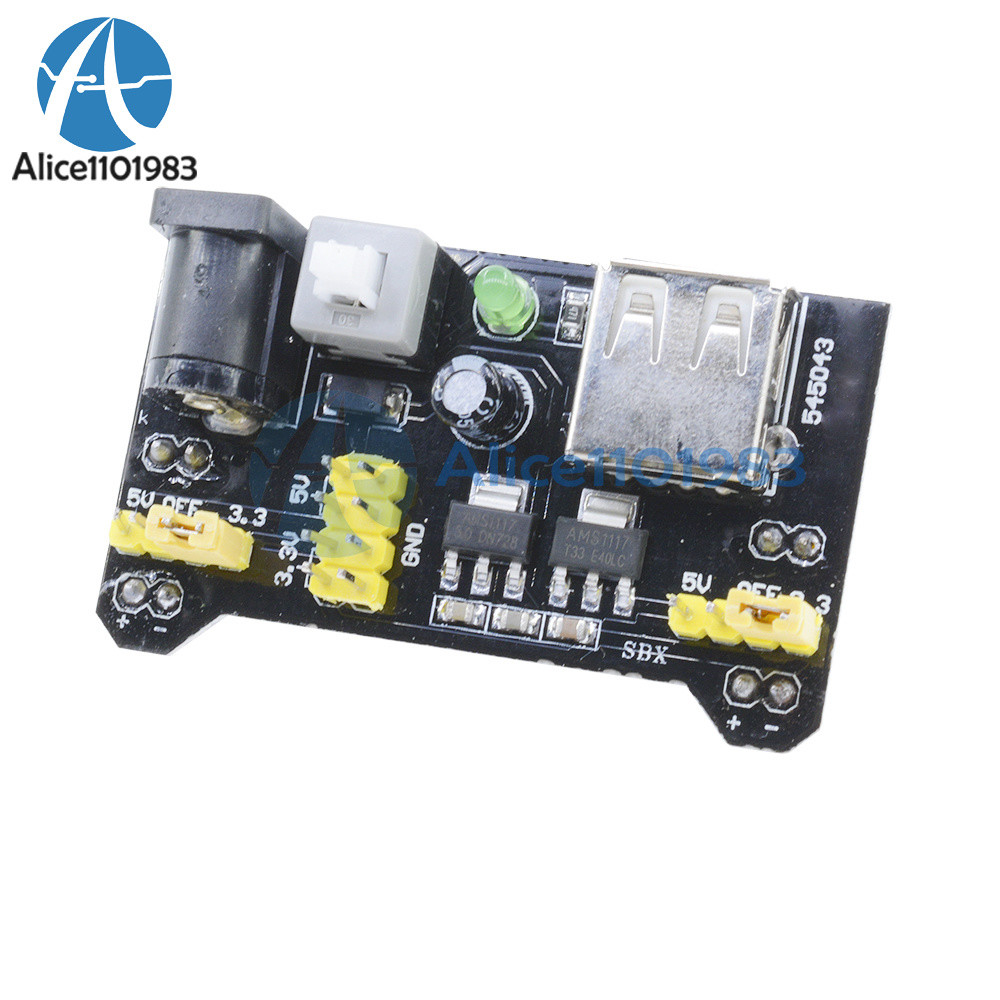 2PCS MB102 Breadboard Power Supply Module 3.3V 5V For Arduino Solderless