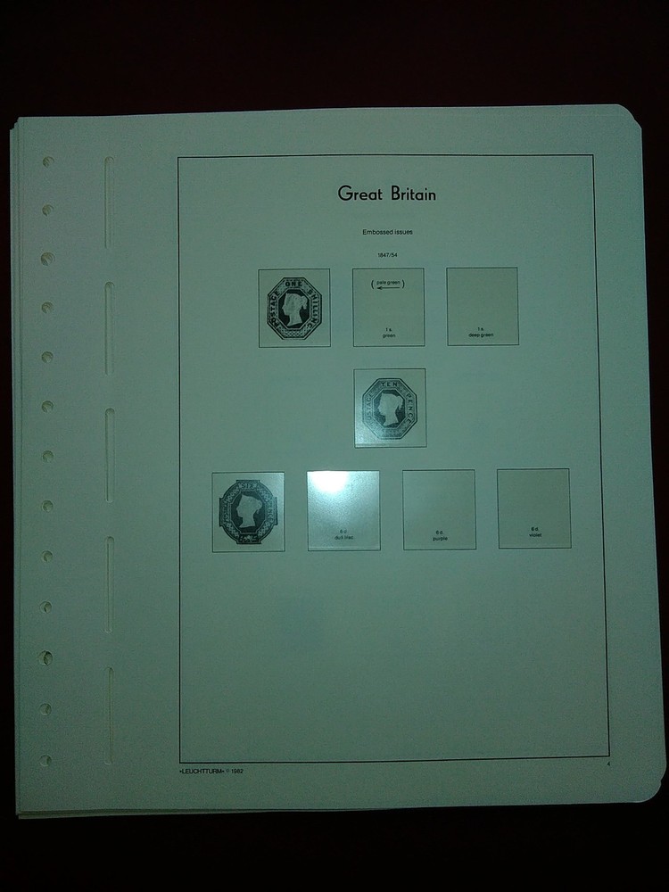 LIGHTHOUSE Hingeless album pages Great Britain 1840-1901 Used Ref 1840.1