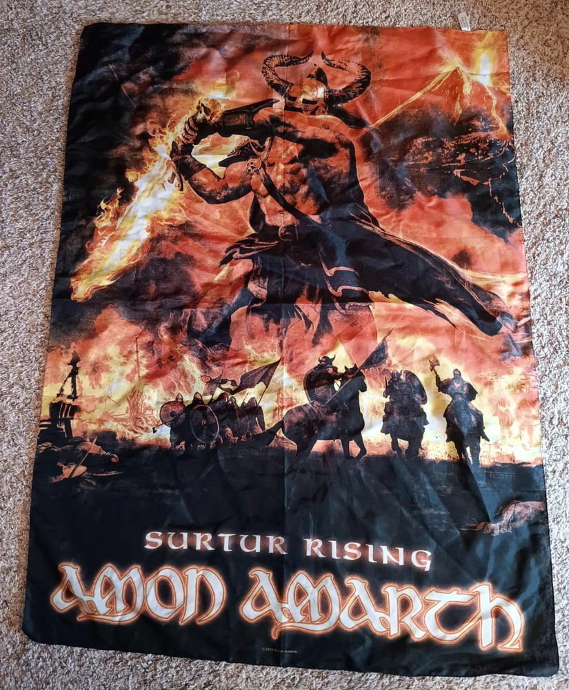 Amon Amarth Band Fabric Banner Flag Poster Wall Art 2012 Italy