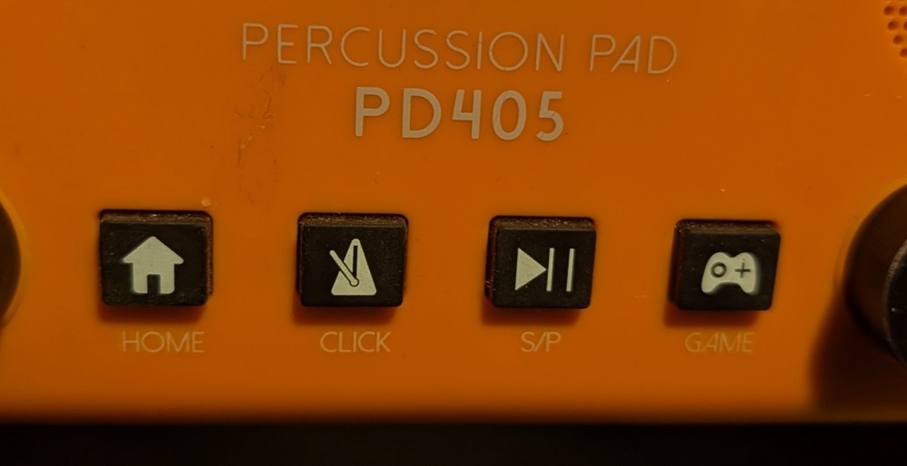 AVATAR PD405 TABLETOP DRUM PERCUSSION PAD w/ Adapter & 2 Pedals