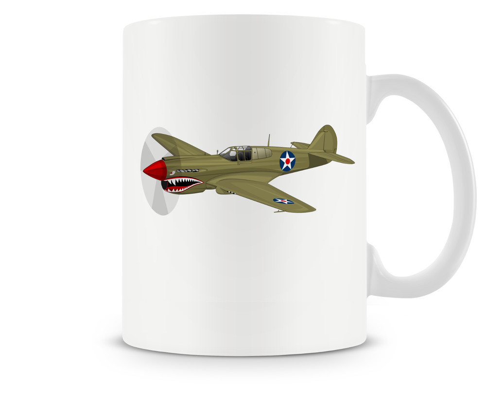 Curtiss P-40 Warhawk Ceramic Coffee Mug - 15oz.